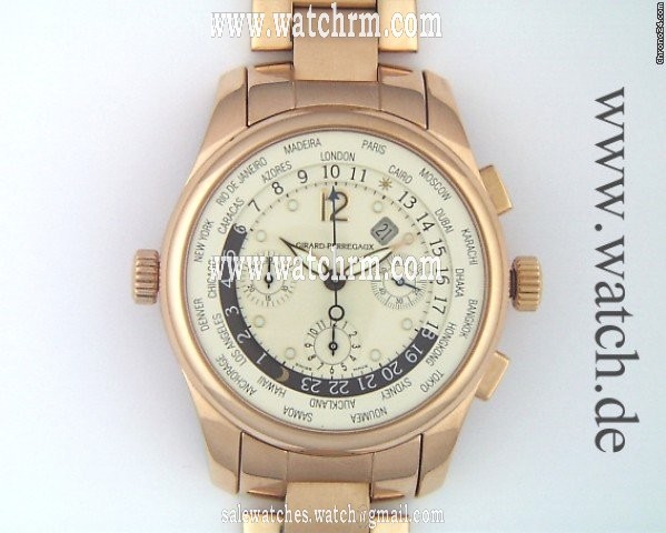 Girard Perregaux WW.TC Weltzeit Chronograph 18kt Rosegold 43mm Ungetragen