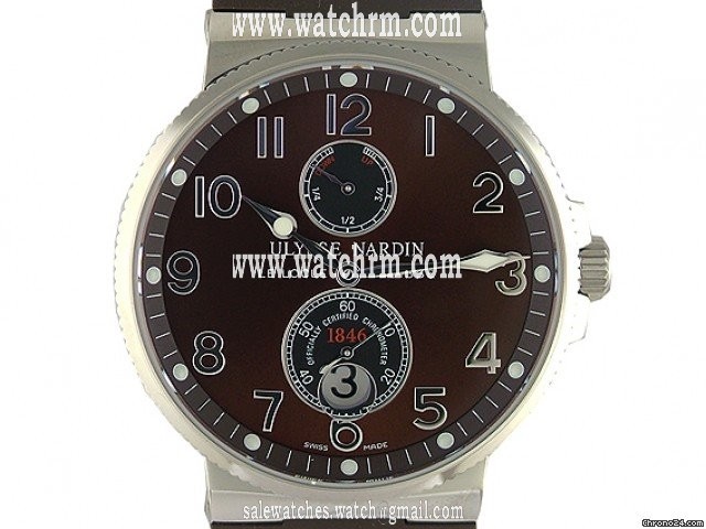 Ulysse Nardin Maxi Marine Chronometer Chocolat Braun Kautschuk 41mm