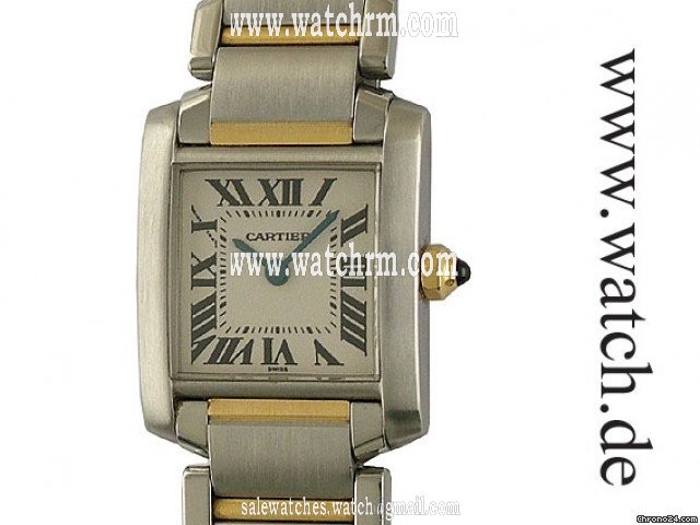 Cartier Tank Francaise PM kleines Modell Stahl/Gelbgold 25x20mm