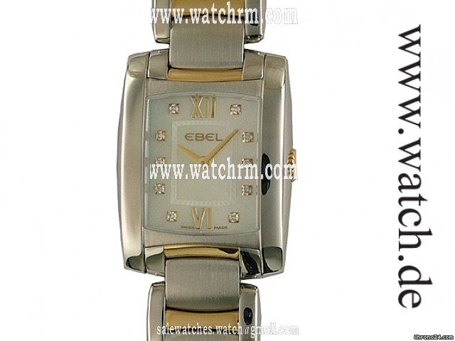 Ebel Brasilia Mini Stahl/Gelbgold Diamond Perlmutt 28x24mm