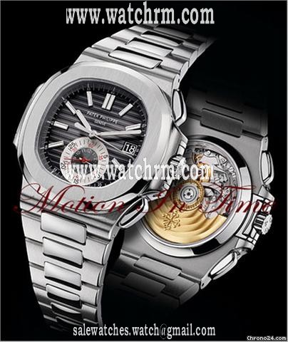 Patek Philippe 5980 NAUTILUS JUMBO CHRONOGRAPH "BLACK DIAL" NEW RARE MODEL