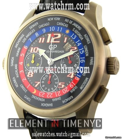 Girard Perregaux World Time Chrono F-1053 Titanium Red/Blue 4980