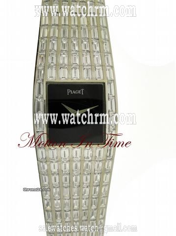 Piaget LIMELIGHT "GALAXY"  TONNEAU MIDSIZE WHITE GOLD FULL BAGUETTE