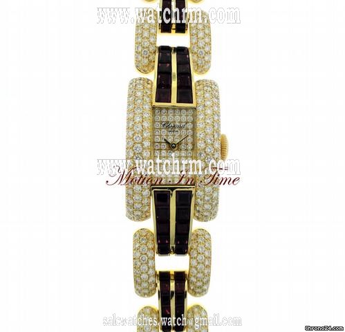 Chopard LA STRADA LADIES' YELLOW GOLD BAGUETTE DIAMOND & RUBY LTD ED