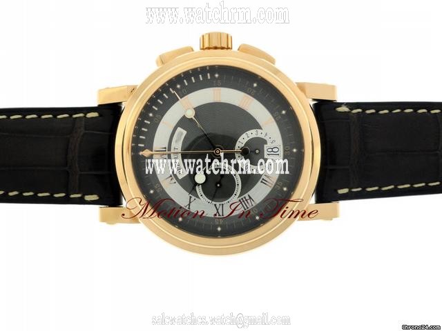 replica Breguet MARINE II 42mm CHRONOGRAPH AUTOMATIC -ROSE GOLD ON CROCODILE WATCHES 1 