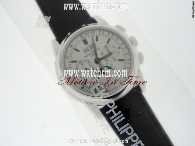 replica Patek Philippe 5970G - RARE NEW PERPETUAL CALENDAR CHRONOGRAPH - WHITE GOLD WATCHES 1 