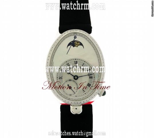 replica Breguet REINE de NAPLES WHITE GOLD MOONPHASE POWER RES. DIAMOND-NEW WATCHES 1 