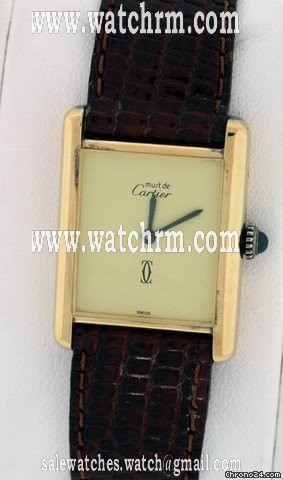 replica Cartier Tank Vermeil Pre-owned WATCHES 1 