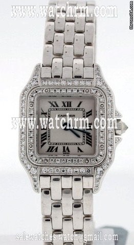 replica Cartier Panther Ladies Pre-Owned Stainless Steel with diamonds WATCHES 1 