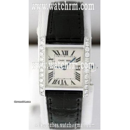 Cartier Tank Fransaise Ladies Pre-Owned White Gold Diamond