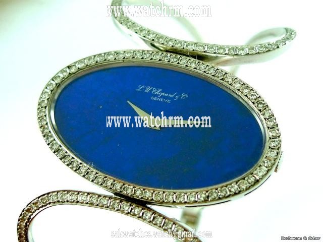 Chopard Ladys Watch with diamonds and Lapis Dial