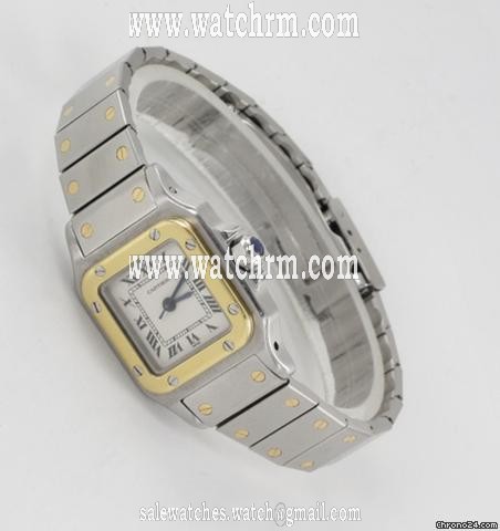 Cartier Santos Damenuhr Stahl / Gold