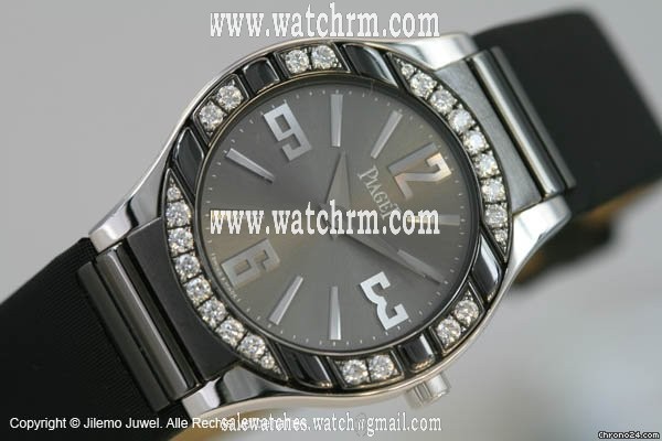 Piaget Polo 750 18 K Weissgold mit Brillanten Quarz
