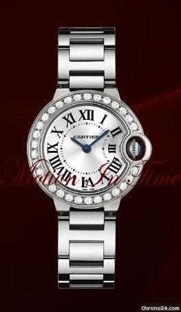 Cartier BALLON BLEU LADIES' DIAMOND 18kt WHITE GOLD ON BRACELET -NEW