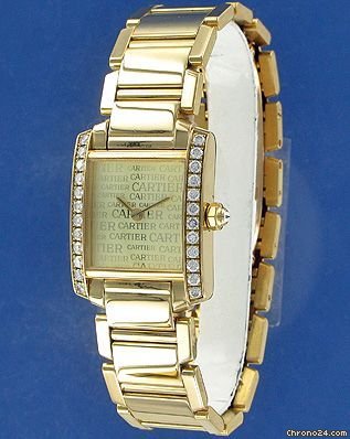 replica Cartier Tank Francaise Lady Diamond Yellow Gold WATCHES 1 