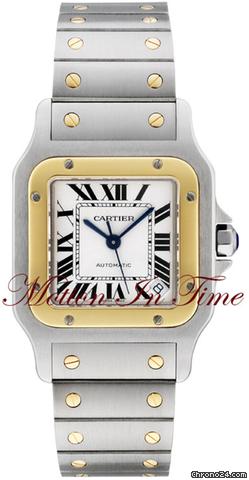Cartier SANTOS GALBEE MEN'S XL 18KT YELLOW GOLD & STEEL AUTOMATIC
