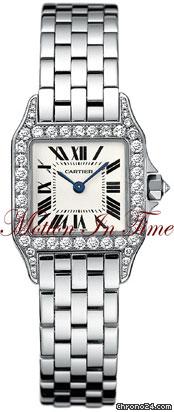 Cartier SANTOS DEMOISELLE LADIES' WHITE GOLD DIAMOND - NEW 2011