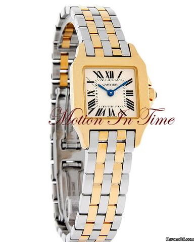 Cartier SANTOS DEMOISELLE LADIES' 18kt YELLOW GOLD & STEEL- NEW 2011