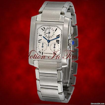 Cartier TANK FRANCAISE MEN'S CHRONOGRAPH STEEL (CHRONOFLEX) - NEW