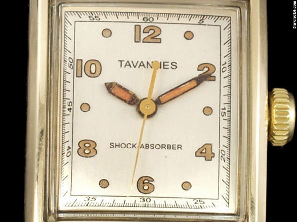 replica Omega 1930's Vintage TAVANNES MARINE - Waterproof, 14K GOLD - THE WATCHES 1 