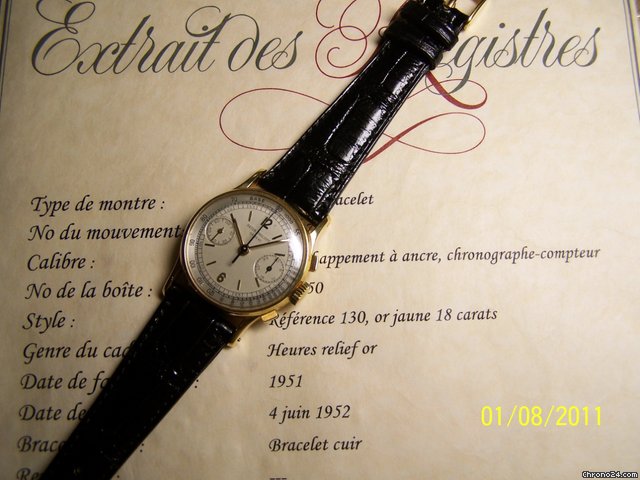 replica Patek Philippe Chronograph 130 yellow gold WATCHES 1