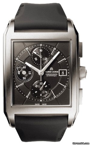 Maurice Lacroix Pontos Rectangulaire Chronograph Neu Box & Papiere ink MwSt