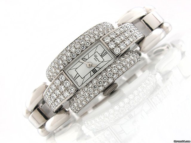 Chopard "LA STRADA" Damenuhr 750/- Wei gold Brillanten