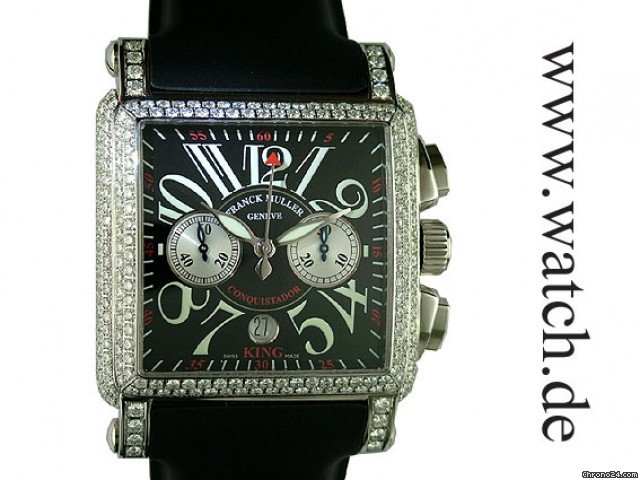 Franck Muller Conquistador King Cortez Chronograph Diamond 45x45mm N E U