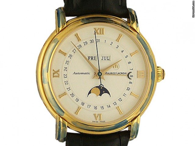Maurice Lacroix Masterpiece Phase de Lune Vollkalender Gelbgold 38mm