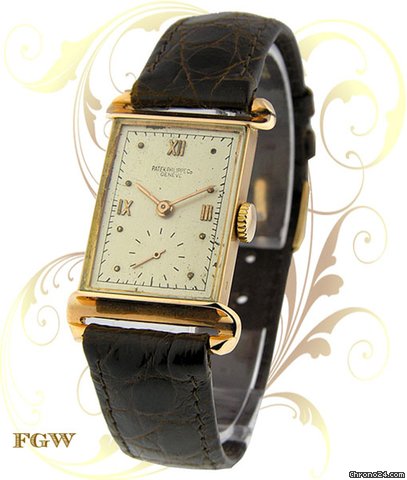 Patek Philippe 1580 Vintage Rectangle, Rose Gold, ca. 1949