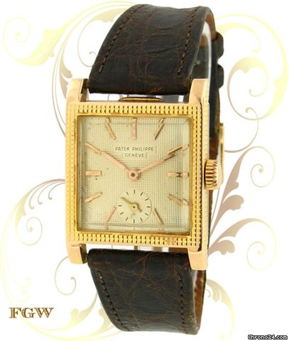 Patek Philippe 2496 Vintage Gent's Square Tank, Rose Gold, ca. 1