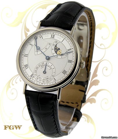 Breguet 3130 Moon Phase / Power Reserve, White Gold