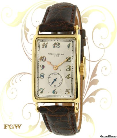 Patek Philippe Vintage Rectangle, Yellow Gold, ca. 1936