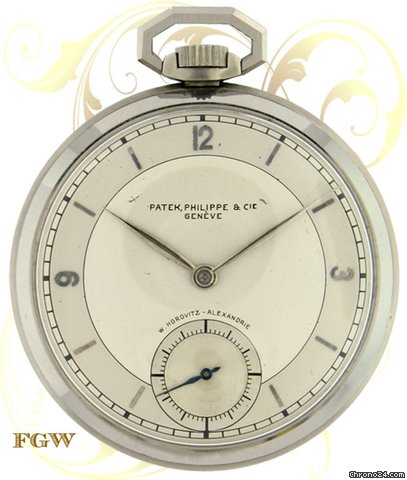 Patek Philippe Vintage Pocket Watch, "Staybrite" Steel, ca. 1937