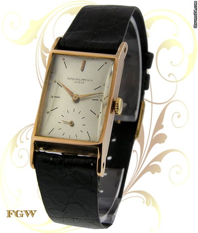 Patek Philippe 1445/1 Vintage Rectangle, Rose Gold, ca. 1941
