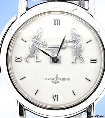 Ulysse Nardin Gent's Platinum Jacquemart Forgerons Minute Repeater Automaton Strapwatch WATCHES 2