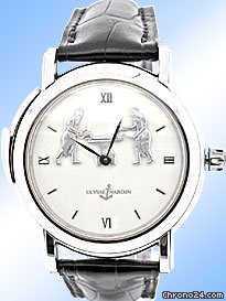 Ulysse Nardin Gent's Platinum  Jacquemart Forgerons Minute Repeater Automaton Strapwatch