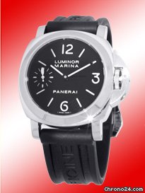 Panerai Gent's Stainless Steel  Luminor Marina PAM111 44mm Base Strapwatch