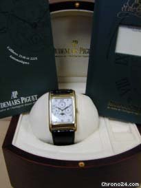 replica Audemars Piguet Gent's 18K Yellow Gold  Rectangular Case Perpetual Calendar WATCHES 1 