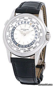 Patek Philippe Gent's 18K White Gold  World Timer # 5110-G Strapwatch