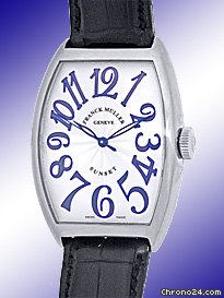 Franck Muller Gent's 18K White Gold  Cintree Curvex Sunset Strapwatch [On Hold]