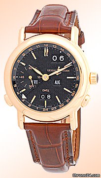 Ulysse Nardin Gent's 18K Rose Gold  GMT Perpetual Strapwatch
