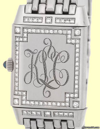 replica Jaeger-LeCoultre Lady's 18K White Gold  Reverso Diamond Florale WATCHES 1 