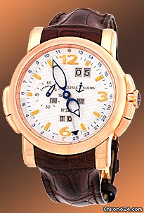 Ulysse Nardin Gent's 18K Rose Gold  GMT Perpetual Calendar Strapwatch