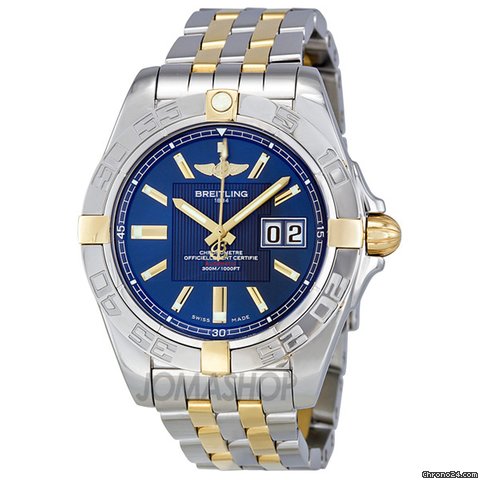 Breitling Galactic 41 Two-Tone Stainless Steel Mens Watch B49350L2-C809TT