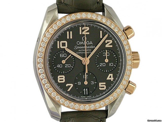 Omega Speedmaster Chronograph Lady Stahl/Rosegold Diamond 38mm