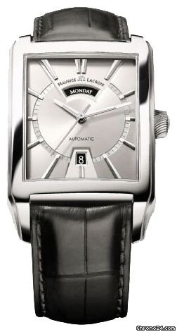 Maurice Lacroix Pontos Rectangulaire Day/Date XL Neu Box&Papiere ink MwSt