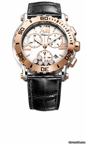 Chopard Happy Sport Chrono Rose Gold Ladies Watch 288499-6001