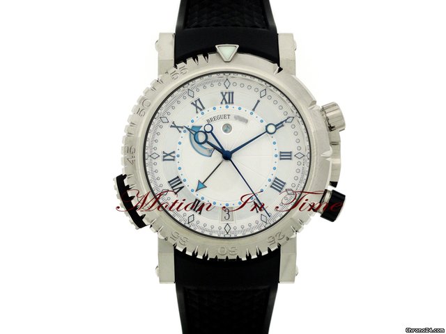 Breguet MARINE ROYALE WHITE GOLD 45mm ALARM RARE NEW MODEL ON RUBBER