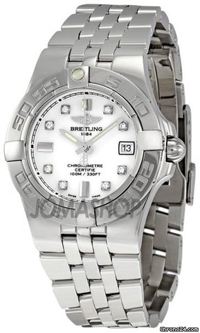 Breitling Galactic 30 White Diamond Dial Ladies Watch A71340L2-A713SS